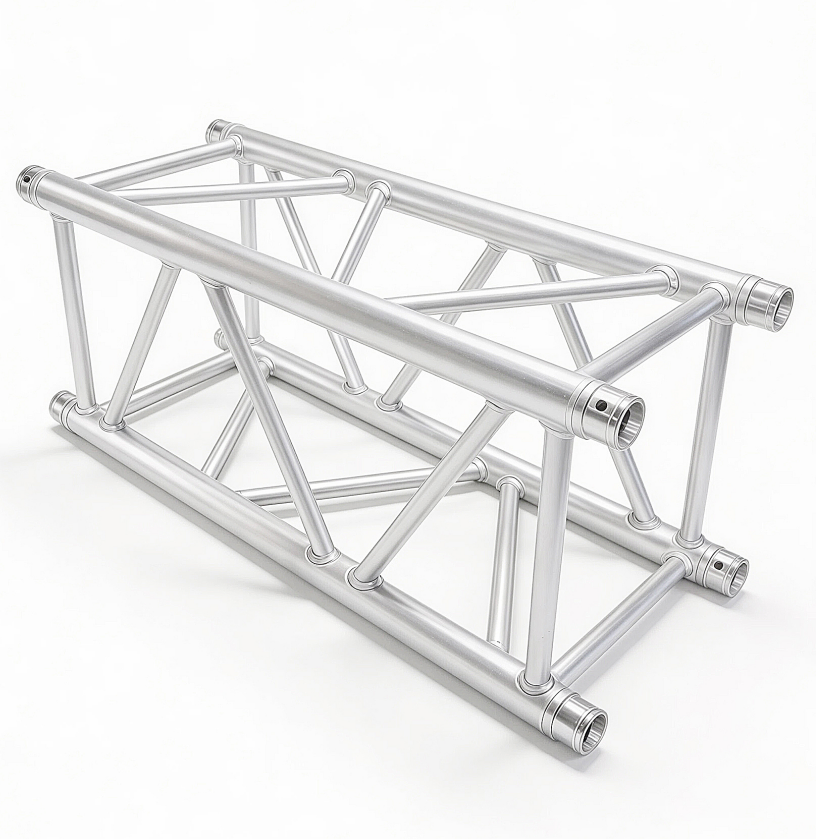 4-Chord Square Aluminum Box Truss | Spigot Quick-Connect Modular Stage Lighting Truss for Concert, Wedding & Exhibition