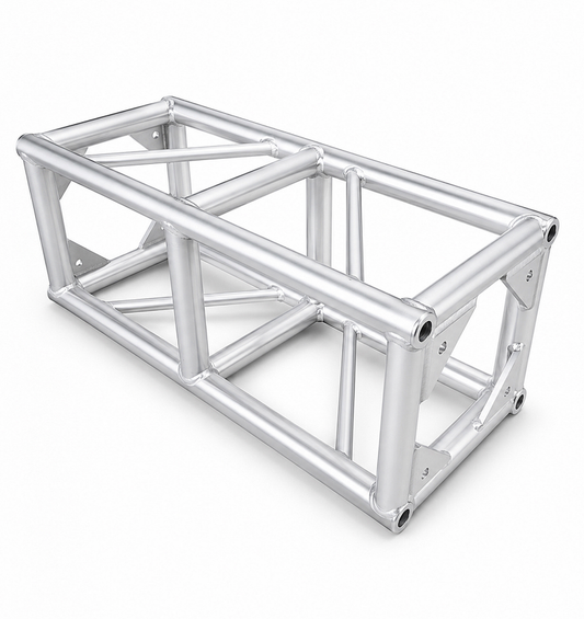 4-Chord Square Aluminum Box Truss | Bolt Plate Modular Stage Lighting Truss for Indoor & Outdoor Event Rigging