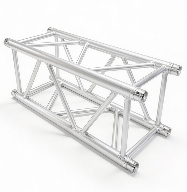 4-Chord Square Aluminum Box Truss | Spigot Quick-Connect Modular Stage Lighting Truss for Concert, Wedding & Exhibition