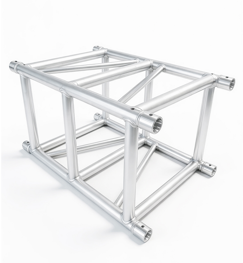 4-Chord Square Aluminum Box Truss | Spigot Connect Lightweight Stage Lighting Truss for Concert, Wedding & Exhibition