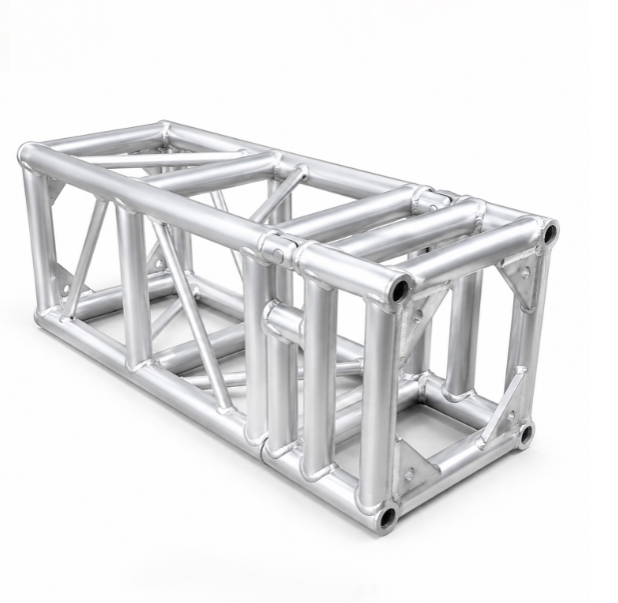 4-Chord Square Aluminum Box Truss | Premium Bolt Plate Stage Lighting Truss for Concert, Wedding & Exhibition Roof Rigging