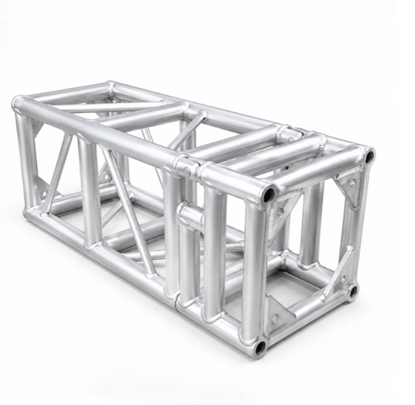 4-Chord Square Aluminum Box Truss | Premium Bolt Plate Stage Lighting Truss for Concert, Wedding & Exhibition Roof Rigging